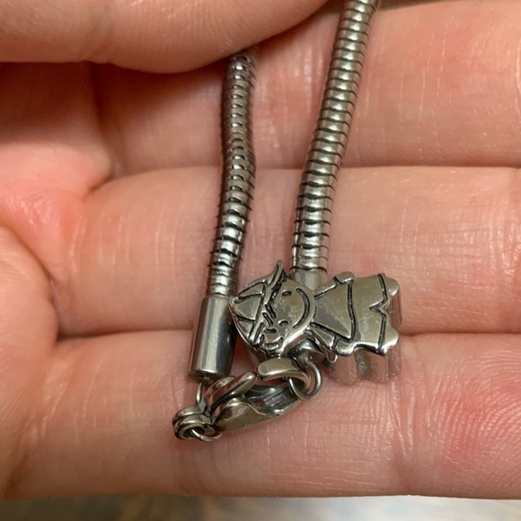 CONNECTIONS HALLMARK Stainless Steel Celebrate Life Bracelet with Charms 8 Inch - Picture 5 of 8